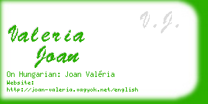 valeria joan business card